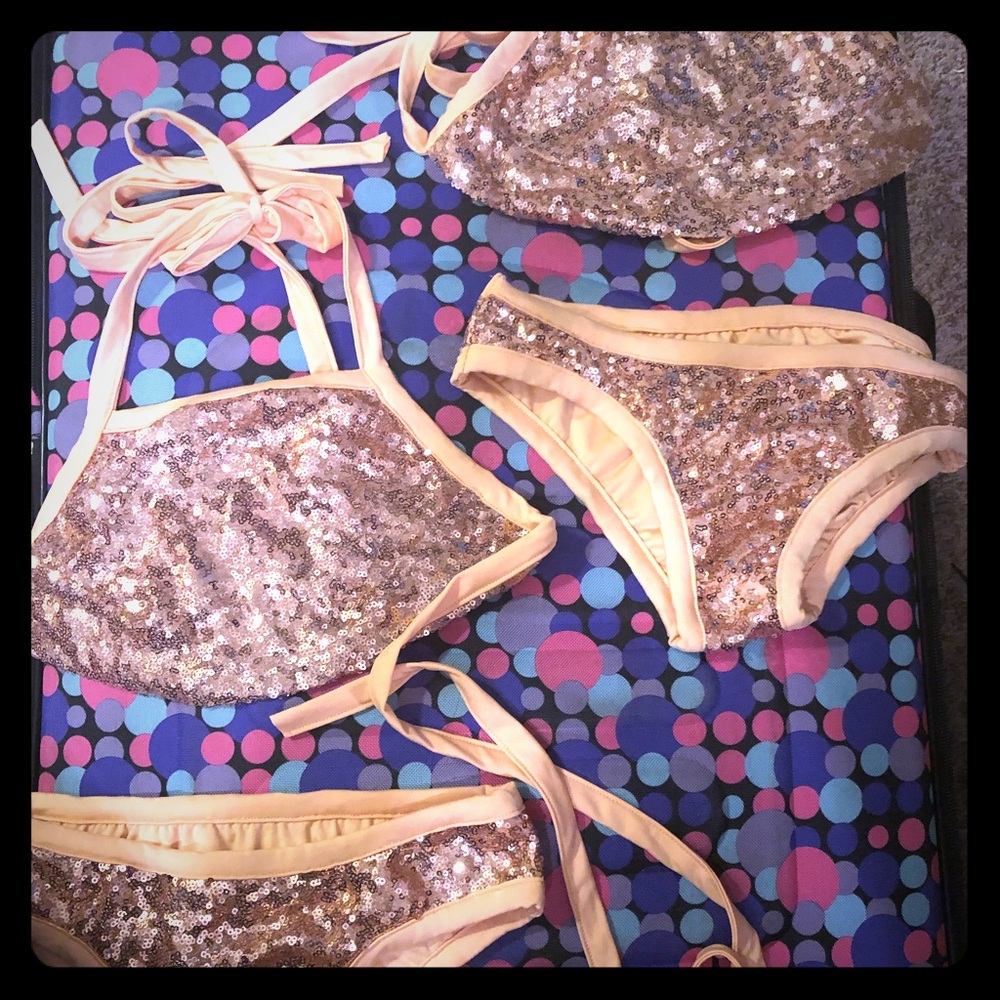 2 brand new Sequin embellished swimsuit